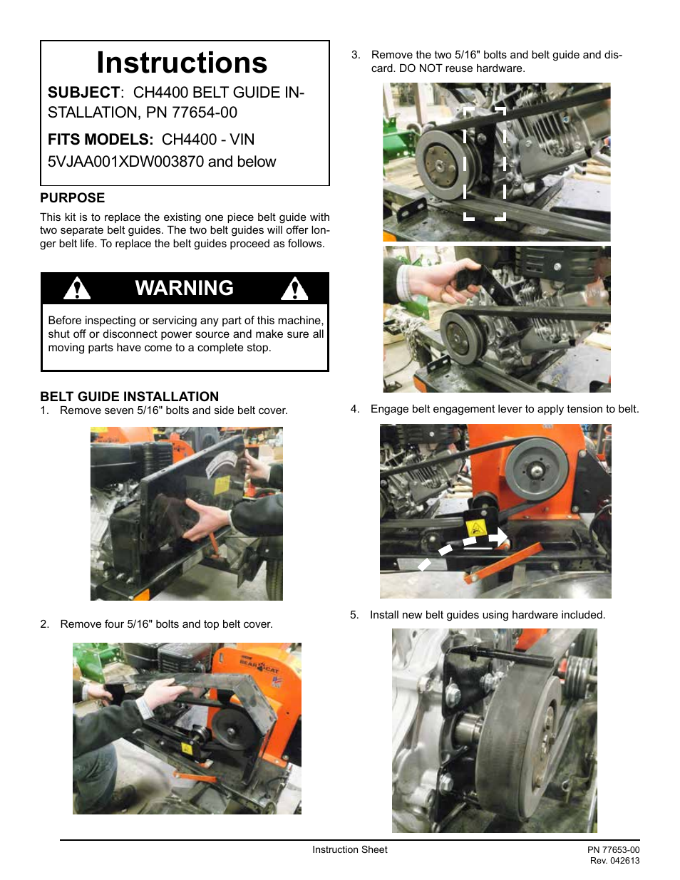 Echo CH4400 Instruction v.2 User Manual | 2 pages