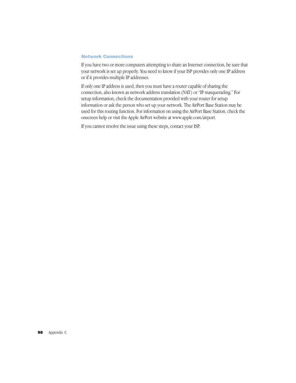 Network connections | Apple G4 17-inch User Manual | Page 98 / 104