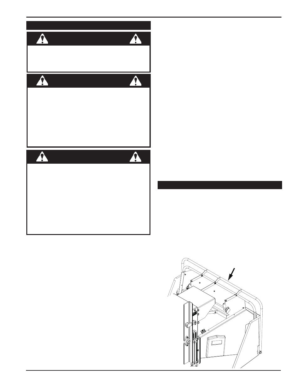 Caution warning, Warning, English | Echo CH123DH Owners Manual v.2 User Manual | Page 15 / 30