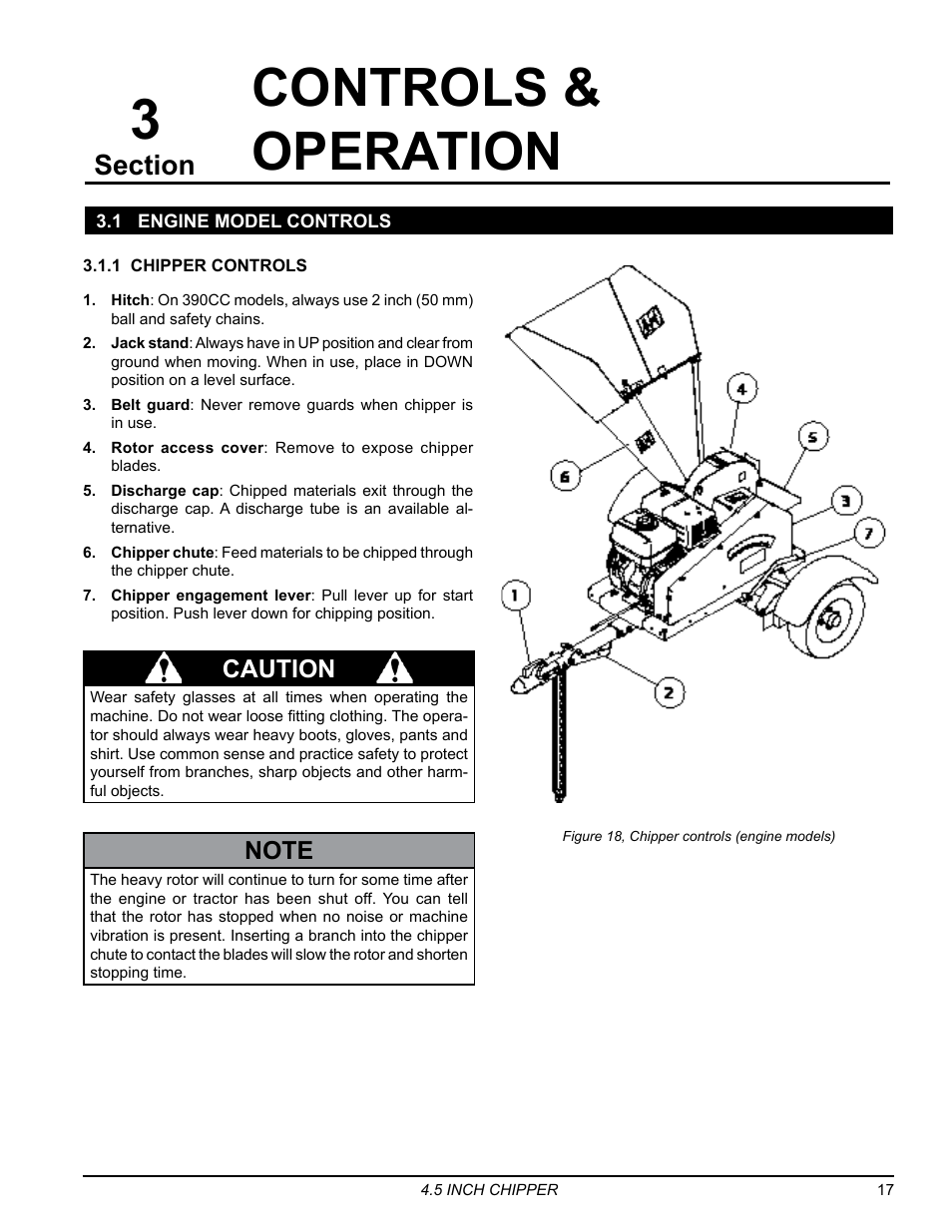 Controls & operation, 1 engine model controls, Caution | Echo 77412 Owners Manual v.4 User Manual | Page 19 / 43