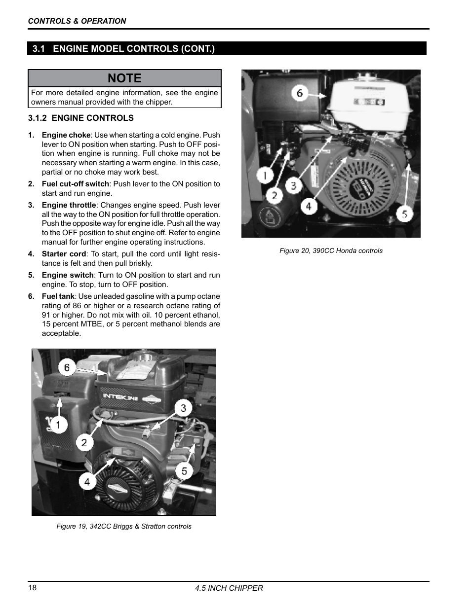 1 engine model controls (cont.) | Echo 77412 Owners Manual v.4 User Manual | Page 20 / 43