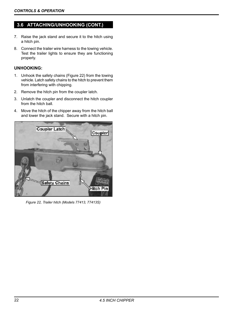 6 attaching/unhooking (cont.) | Echo 77412 Owners Manual v.4 User Manual | Page 24 / 43