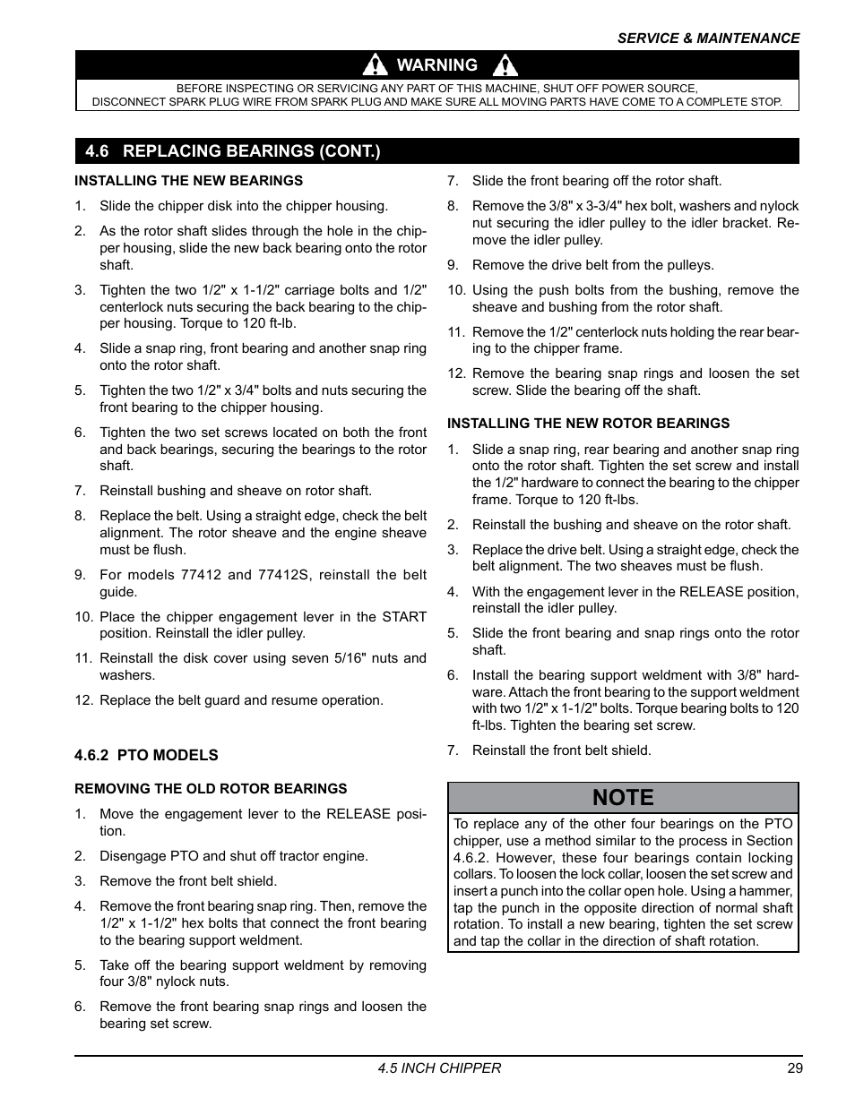 6 replacing bearings (cont.) | Echo 77412 Owners Manual v.4 User Manual | Page 31 / 43