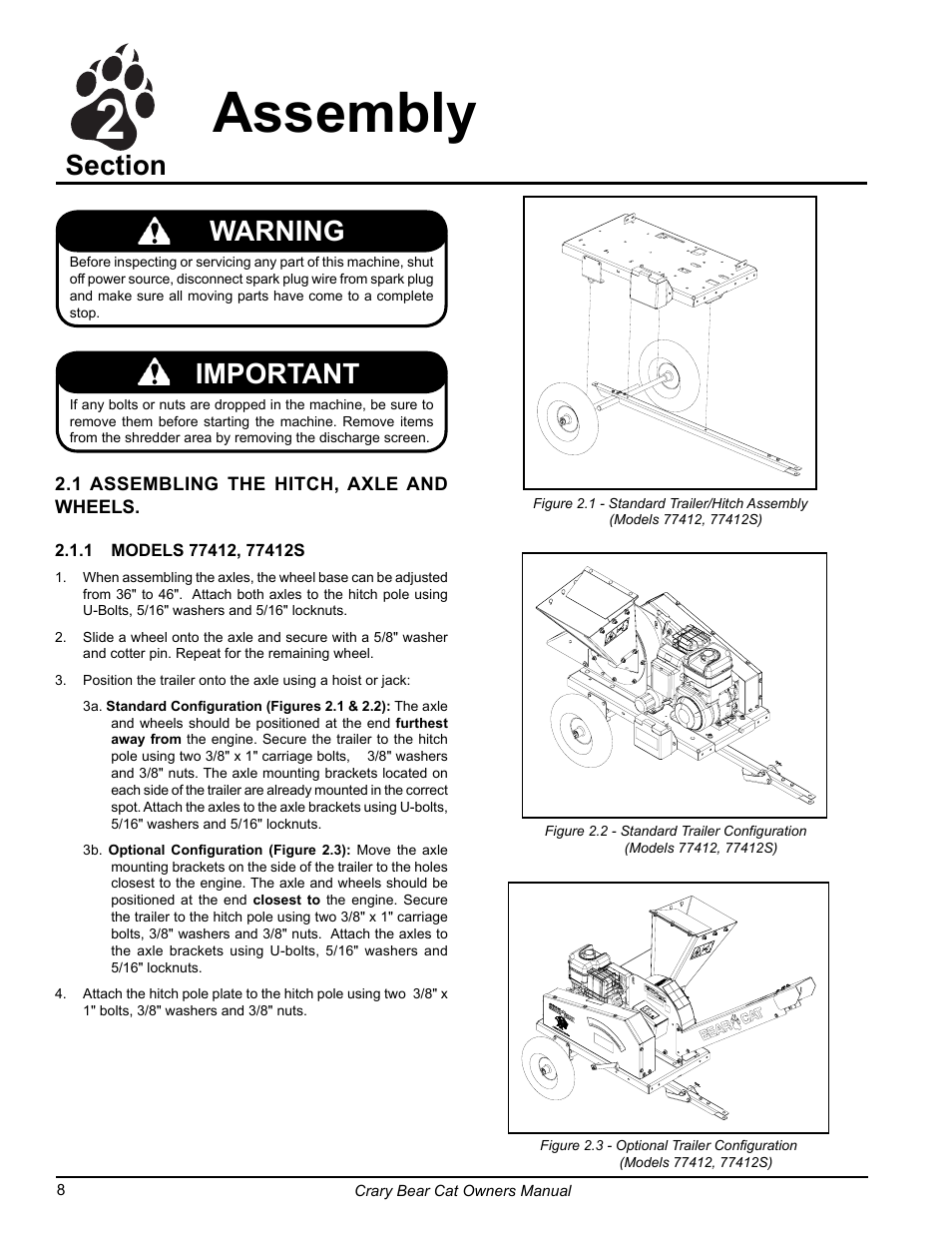 2assembly, Important | Echo 77412 Owners Manual v.3 User Manual | Page 10 / 94