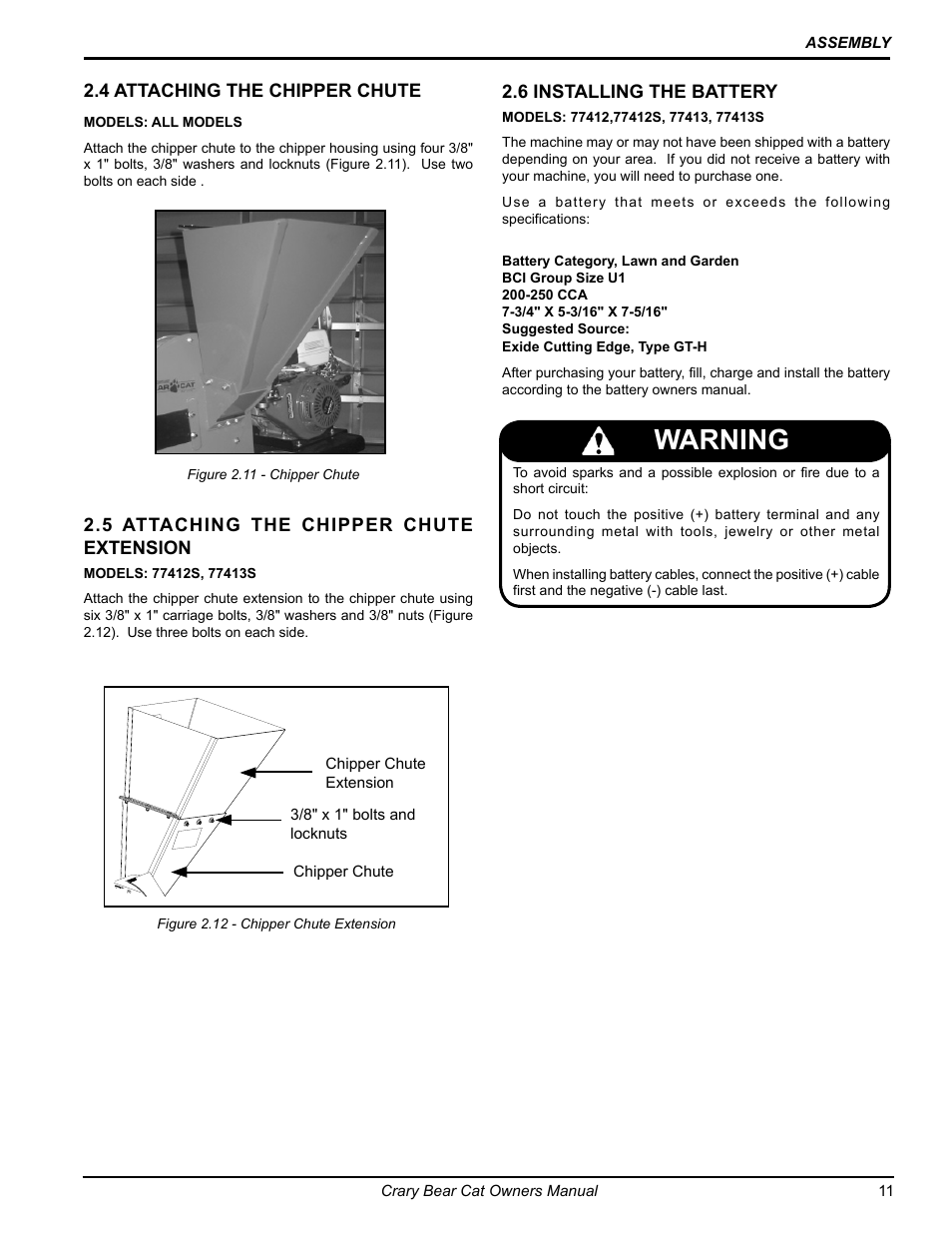 Warning | Echo 77412 Owners Manual v.3 User Manual | Page 13 / 94