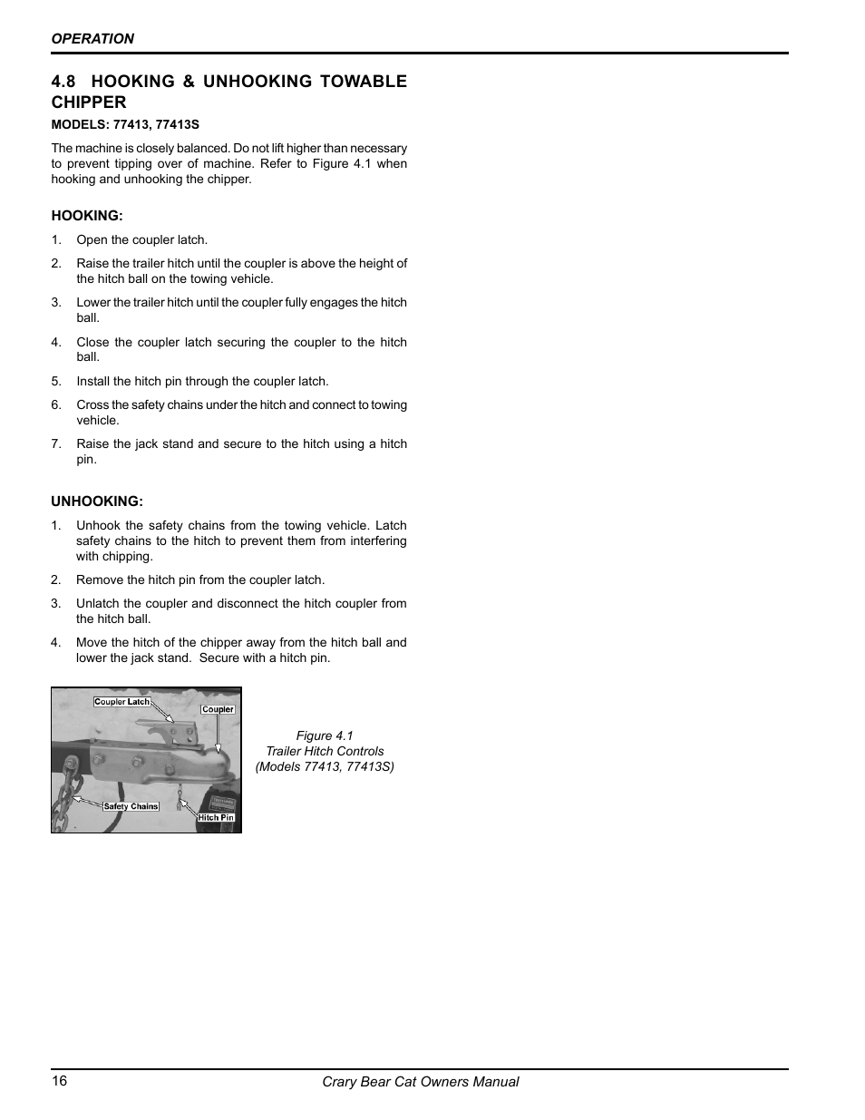 8 hooking & unhooking towable chipper | Echo 77412 Owners Manual v.3 User Manual | Page 18 / 94