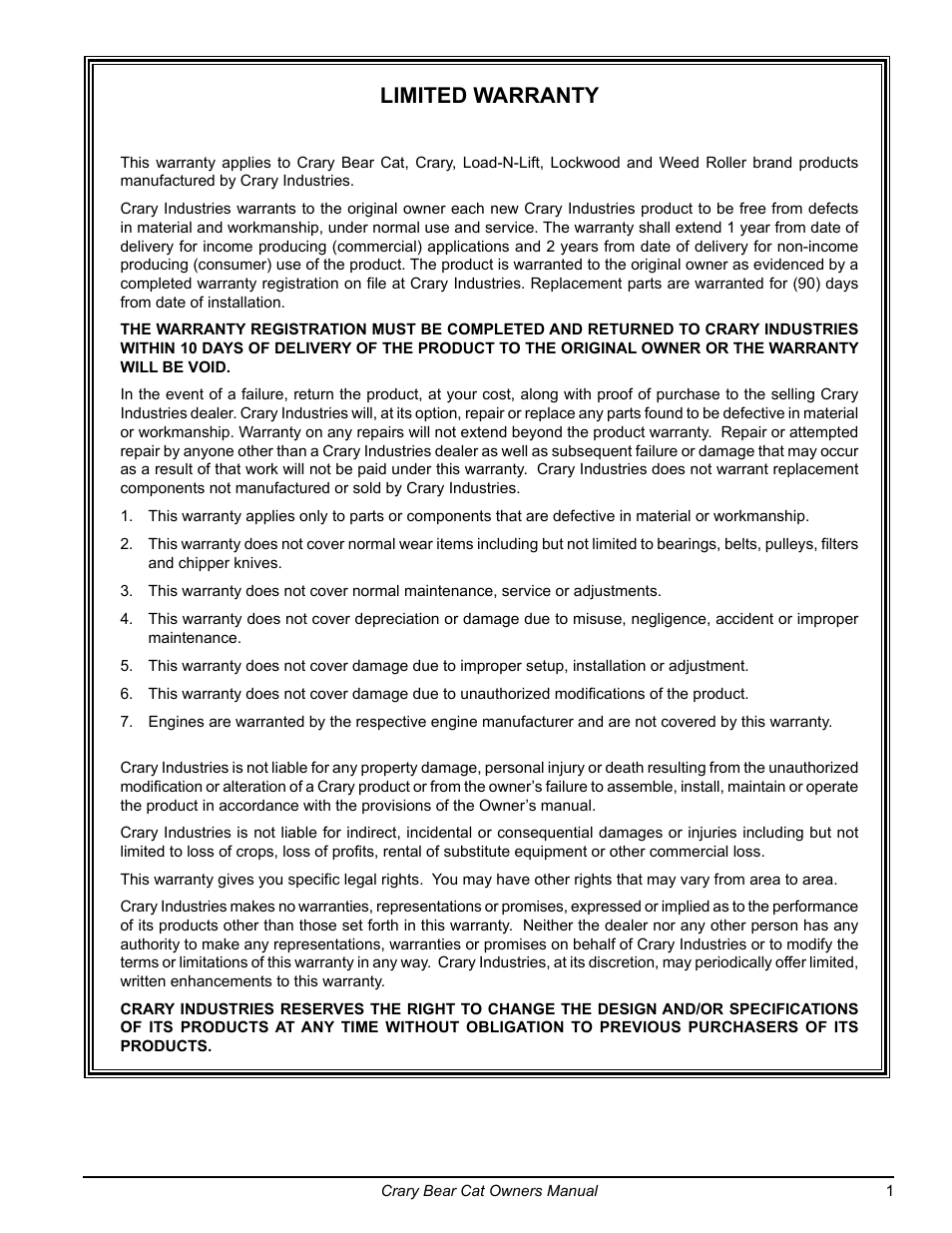 Limited warranty | Echo 77412 Owners Manual v.3 User Manual | Page 3 / 94