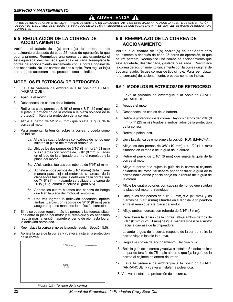 6 reemplazo de la correa de accionamiento | Echo 77412 Owners Manual v.3 User Manual | Page 52 / 94