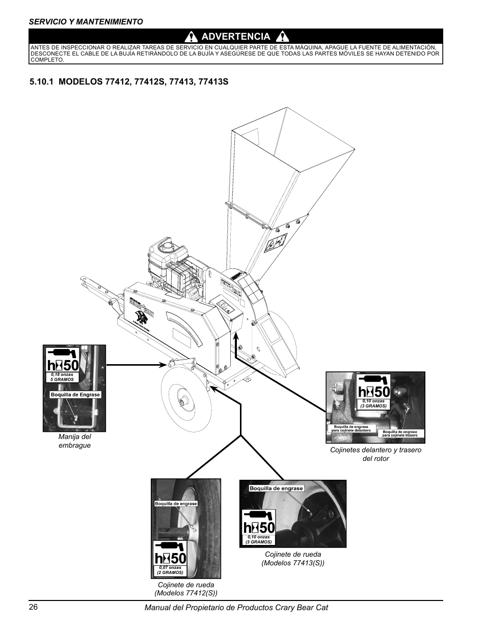 Advertencia | Echo 77412 Owners Manual v.3 User Manual | Page 56 / 94