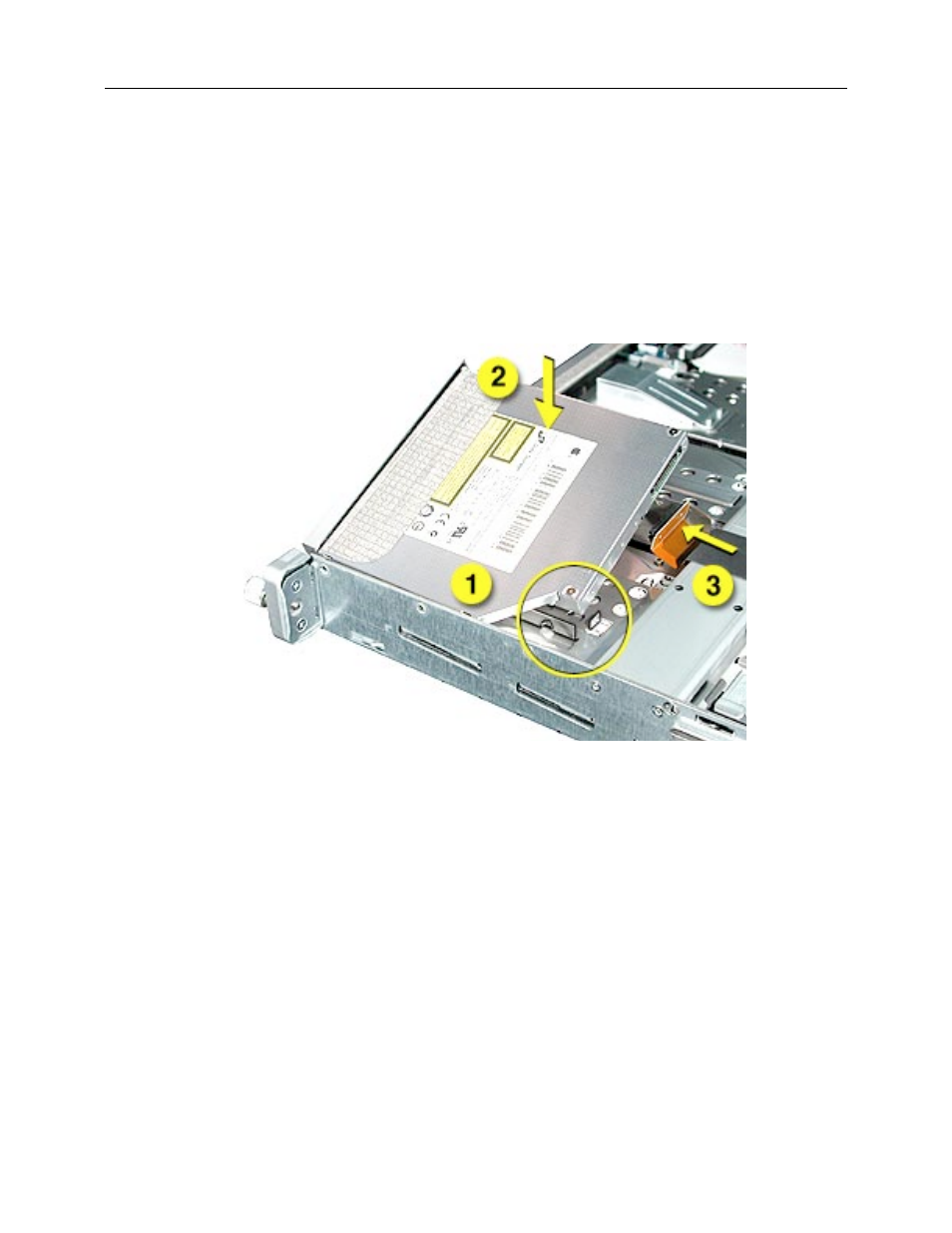Installing the replacement optical drive bracket, Closing the server | Apple Optical Drive Bracket User Manual | Page 5 / 6