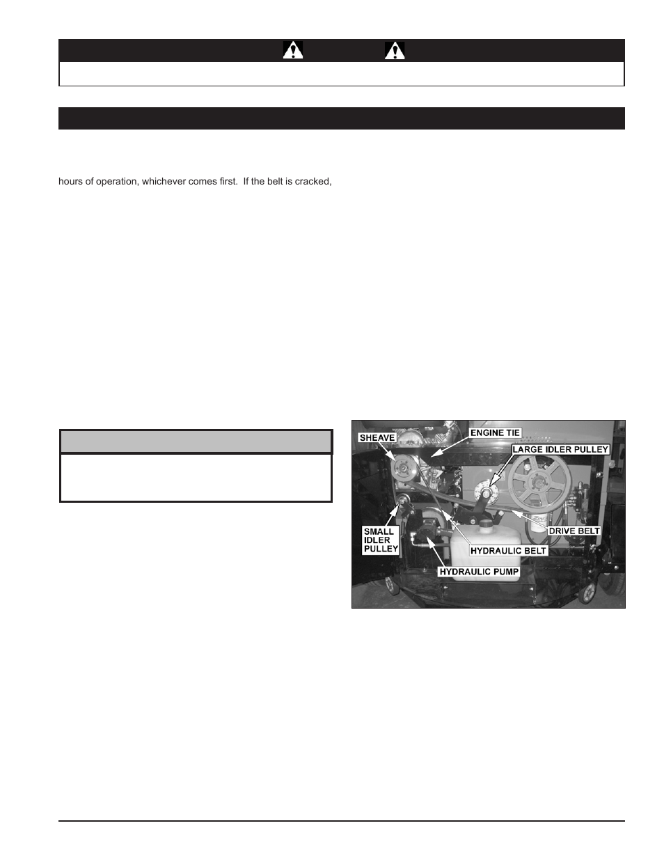Warning 5.7 drive belts | Echo 76824 Owners Manual v.2 User Manual | Page 27 / 39