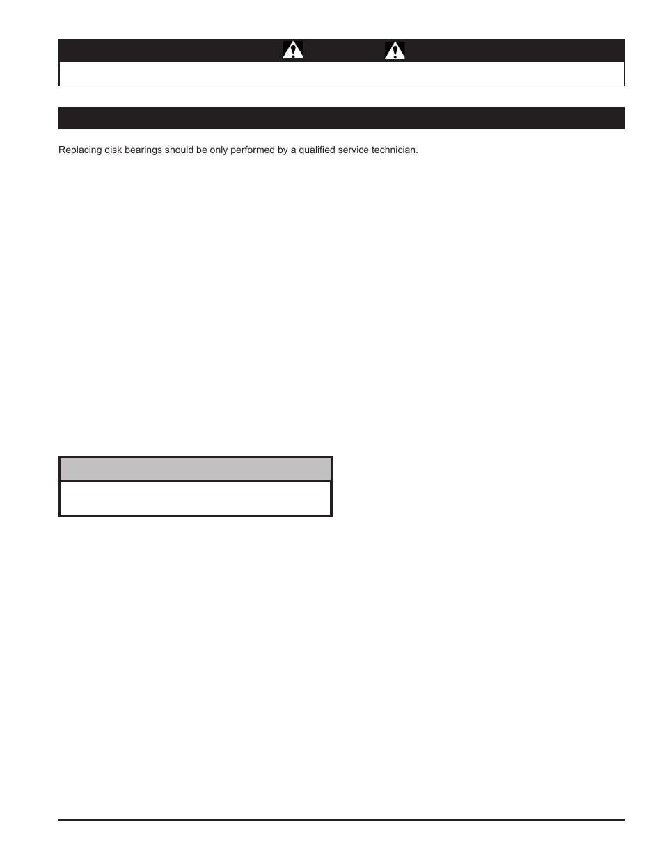 Warning, 8 disk bearings | Echo 76824 Owners Manual v.2 User Manual | Page 29 / 39