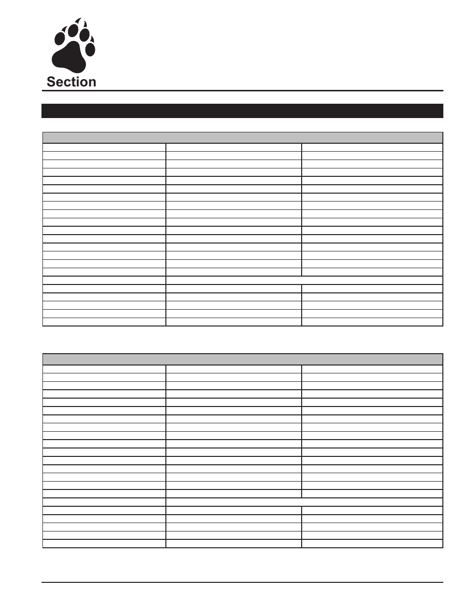 Specifications, 1 size specifications | Echo 76824 Owners Manual v.2 User Manual | Page 35 / 39