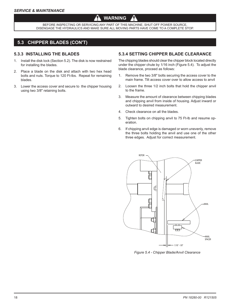 Warning, 3 chipper blades (con't) | Echo 76824 Owners Manual v.1 User Manual | Page 20 / 31