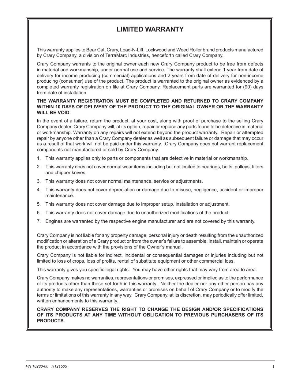 Limited warranty | Echo 76824 Owners Manual v.1 User Manual | Page 3 / 31
