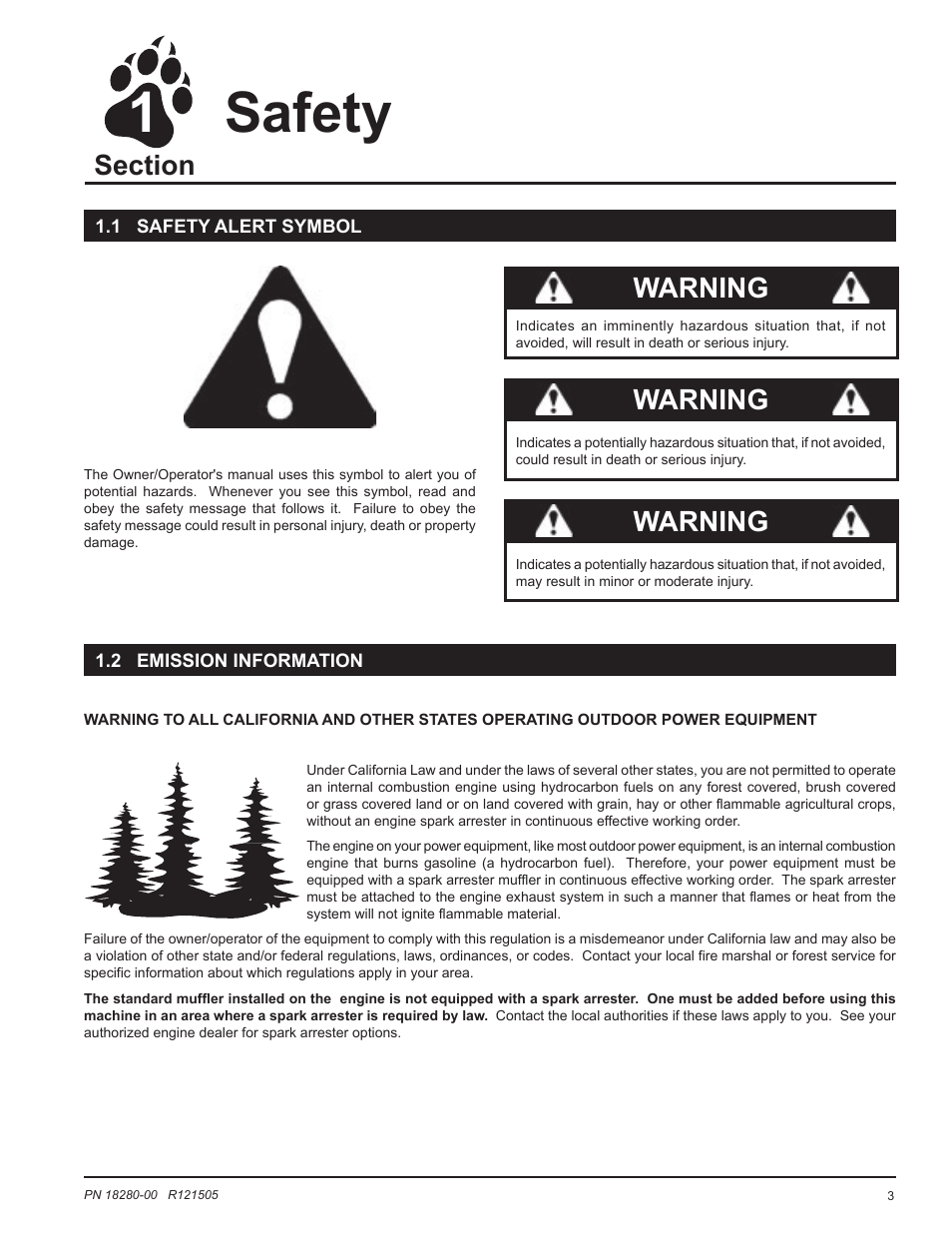 Safety, Warning | Echo 76824 Owners Manual v.1 User Manual | Page 5 / 31