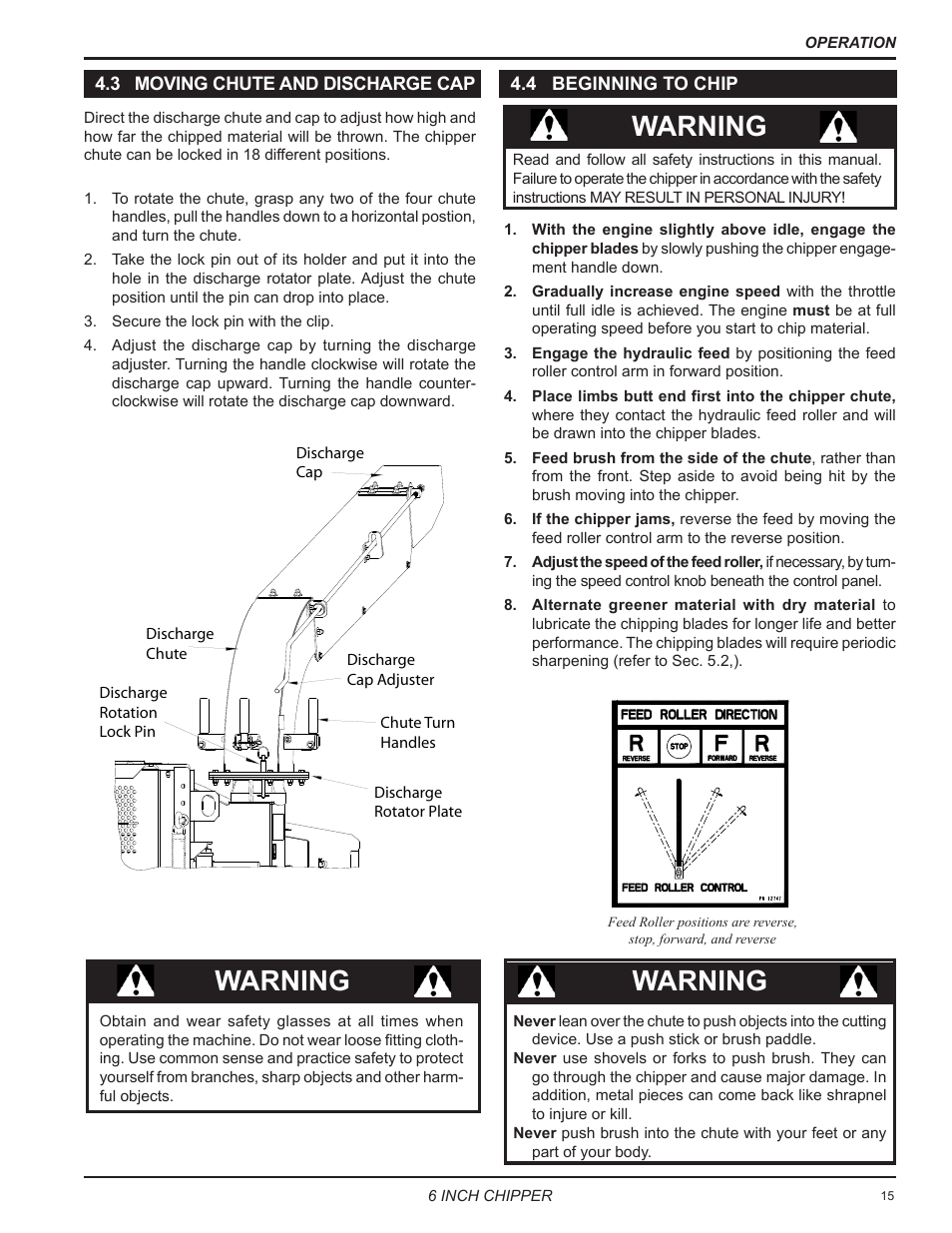 Warning | Echo 76624 Owners Manual v.3 User Manual | Page 17 / 33
