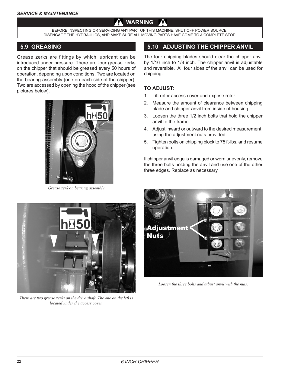 Adjustment nuts | Echo 76624 Owners Manual v.3 User Manual | Page 24 / 33