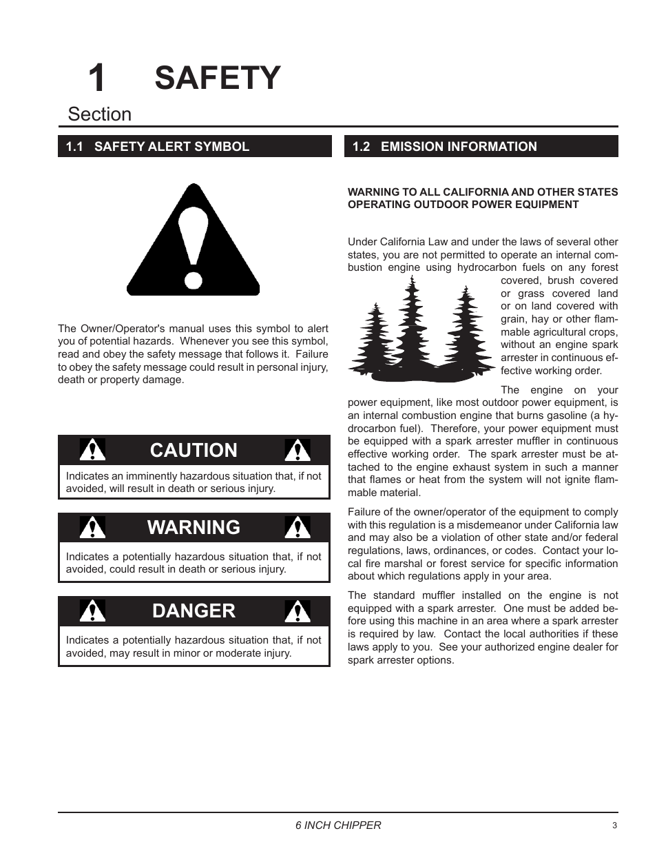 Safety, Caution, Warning | Danger | Echo 76624 Owners Manual v.3 User Manual | Page 5 / 33