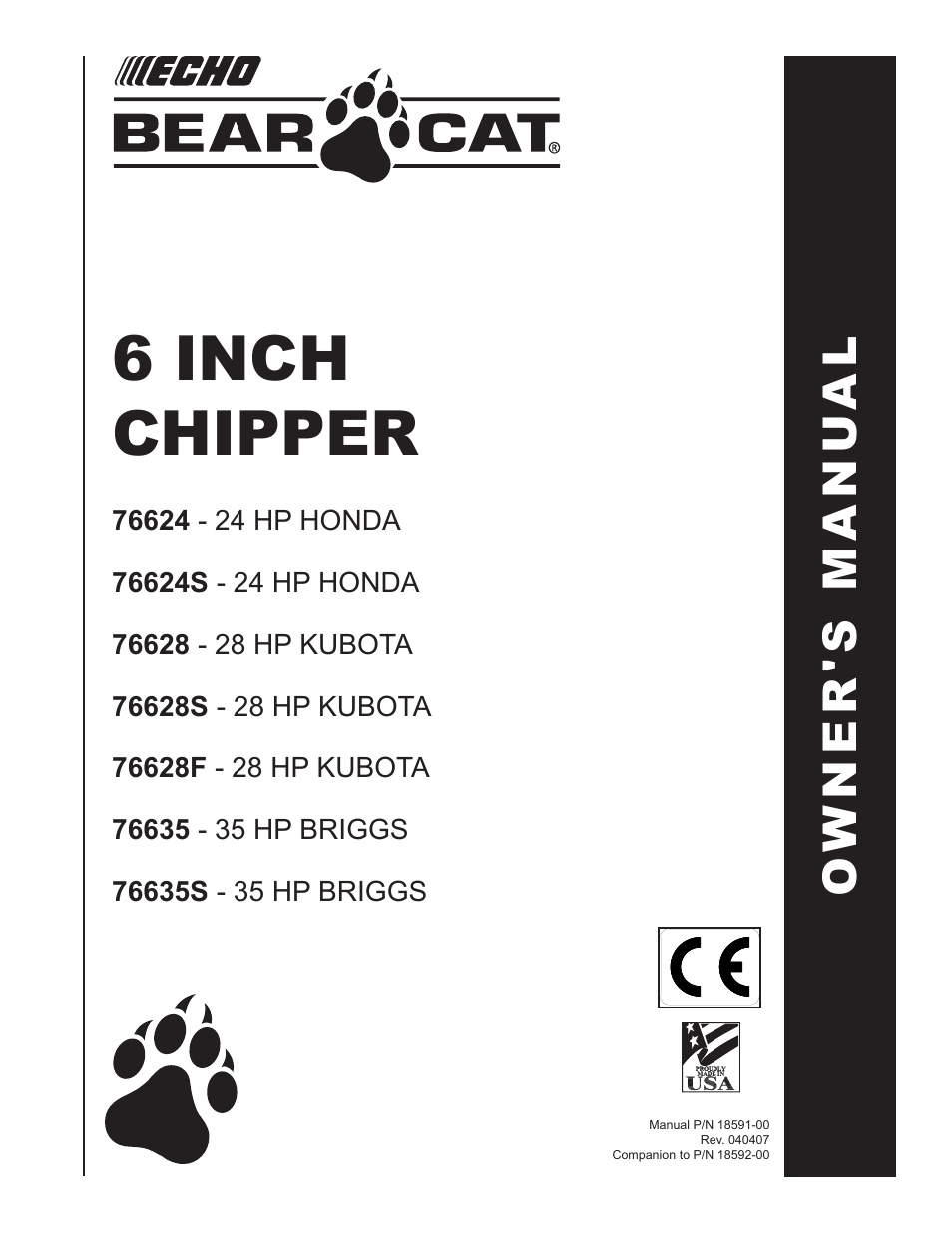 Echo 76624 Owners Manual v.2 User Manual | 32 pages