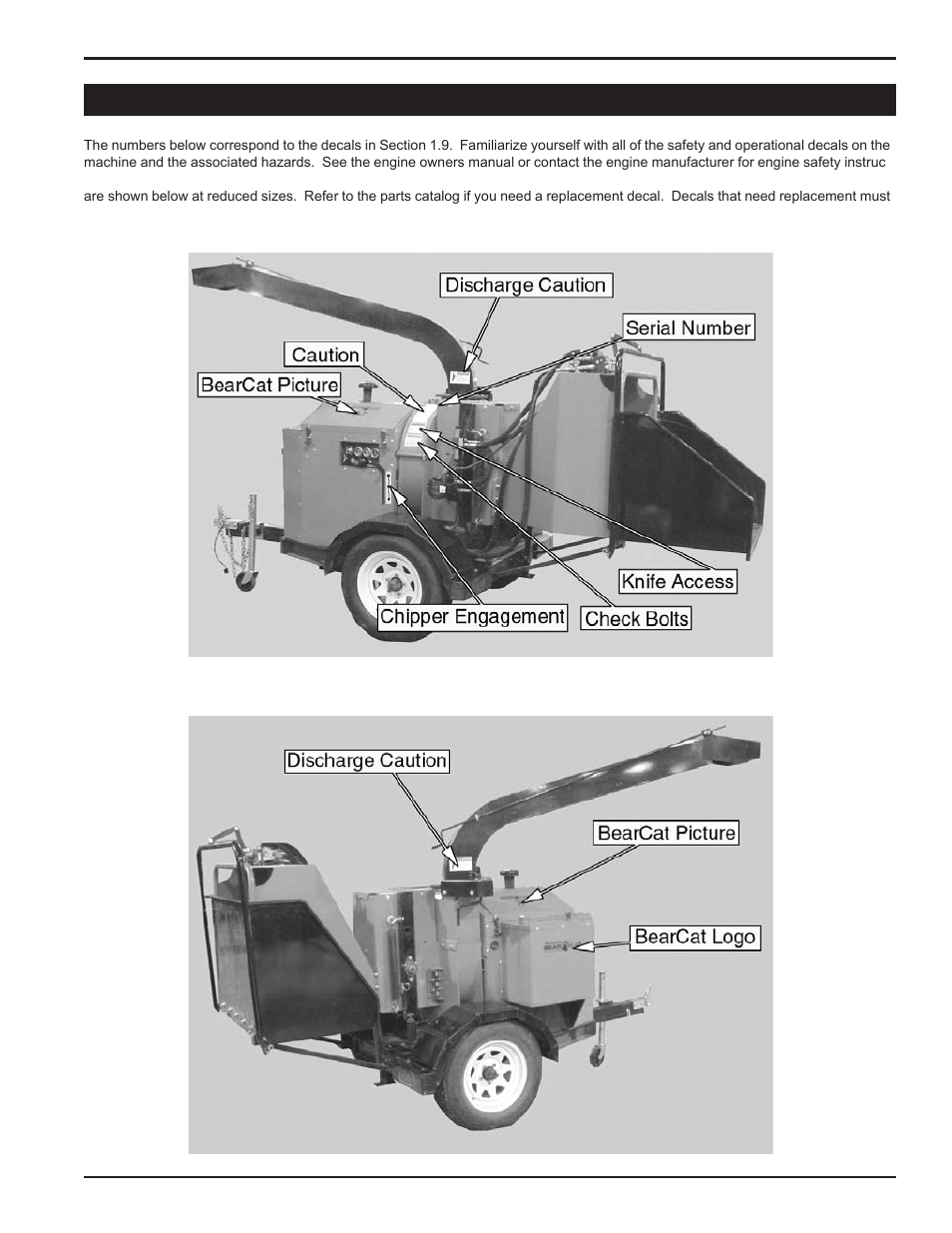 10 safety decal locations | Echo 76628S User Manual | Page 11 / 34