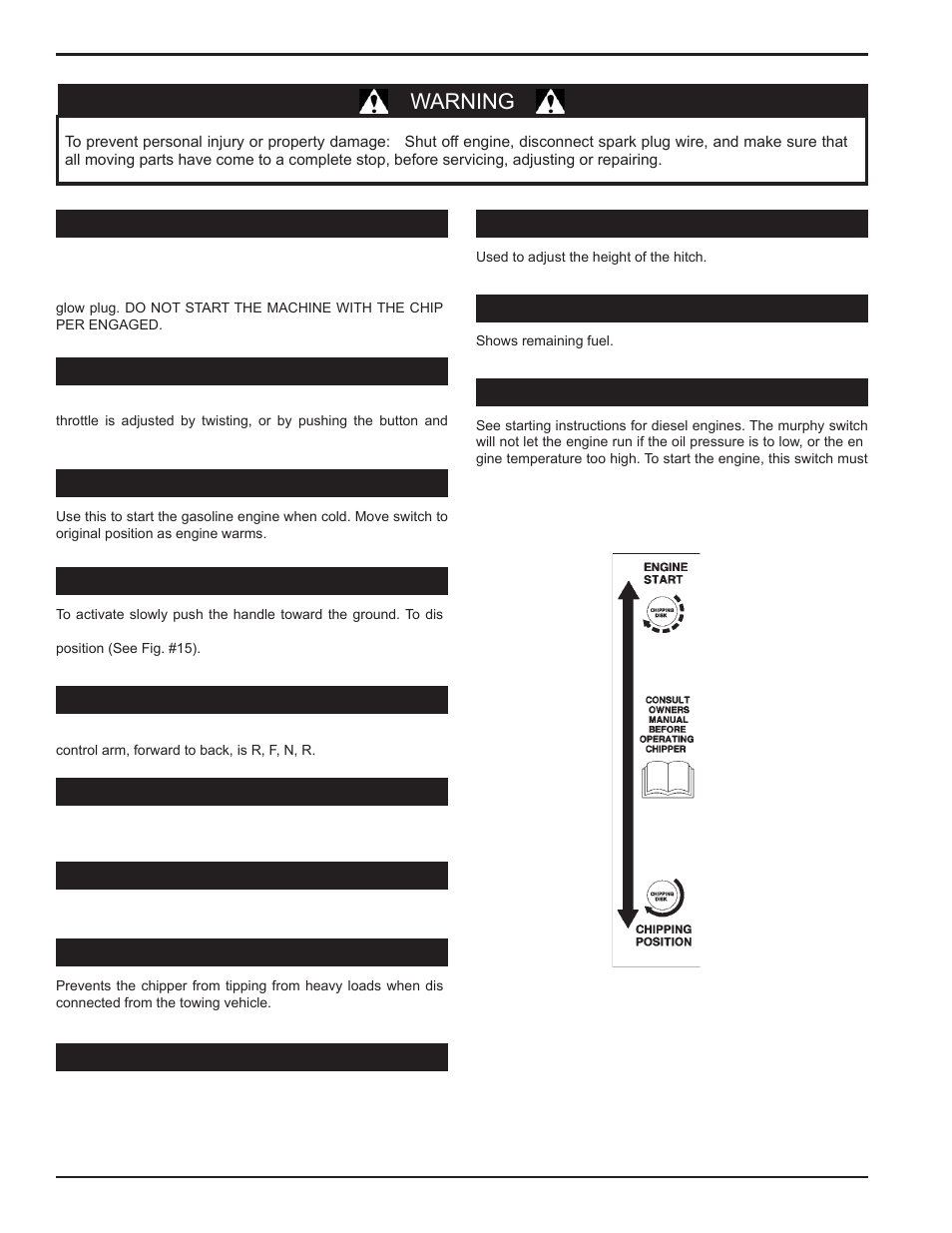 Warning | Echo 76628S User Manual | Page 16 / 34