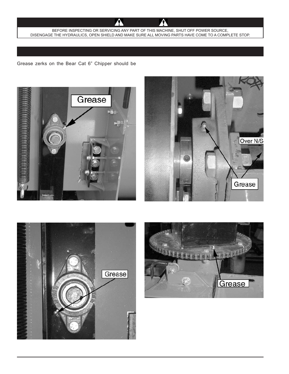 Warning 5.5 greasing | Echo 76628S User Manual | Page 26 / 34