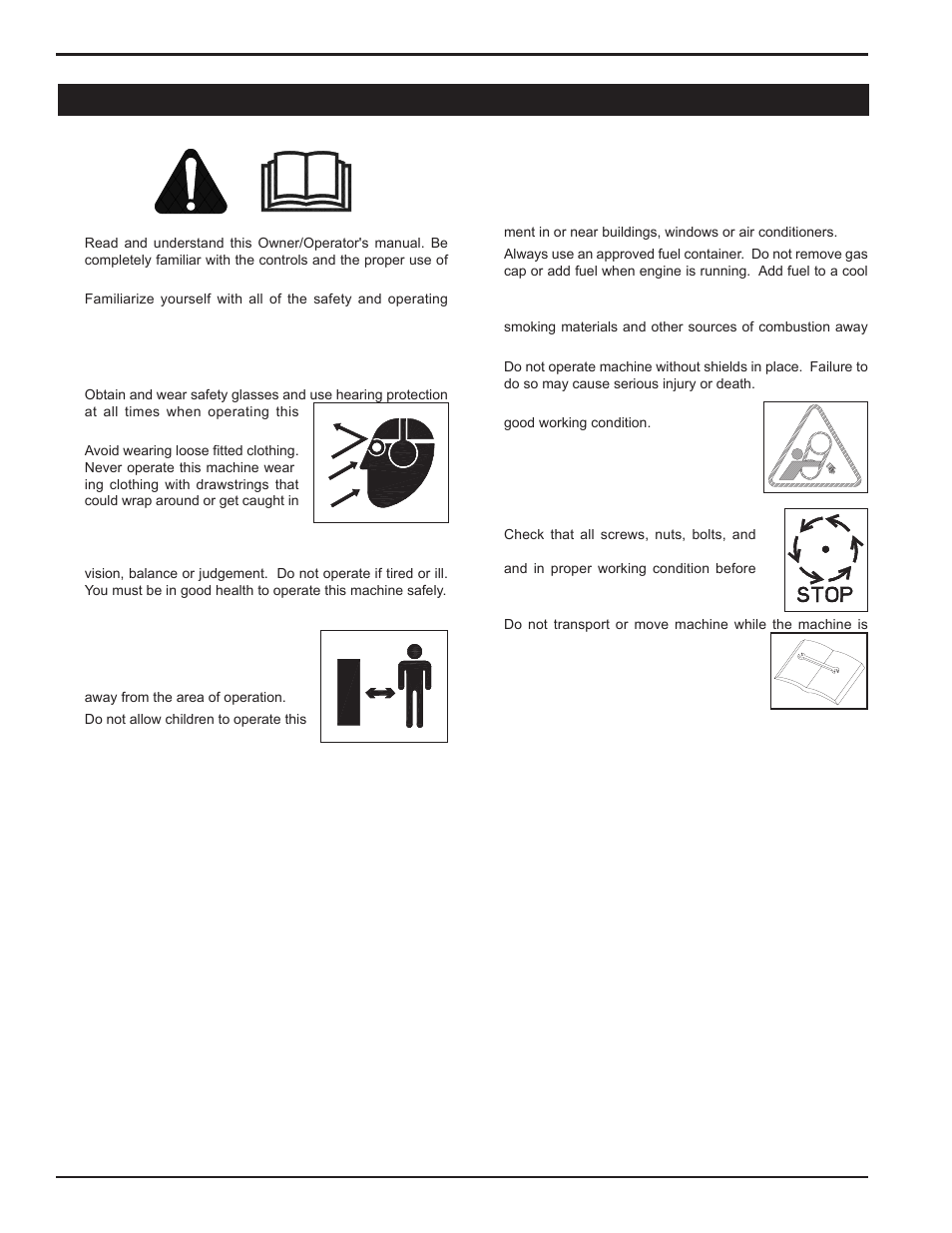 3 before operating | Echo 76628S User Manual | Page 6 / 34