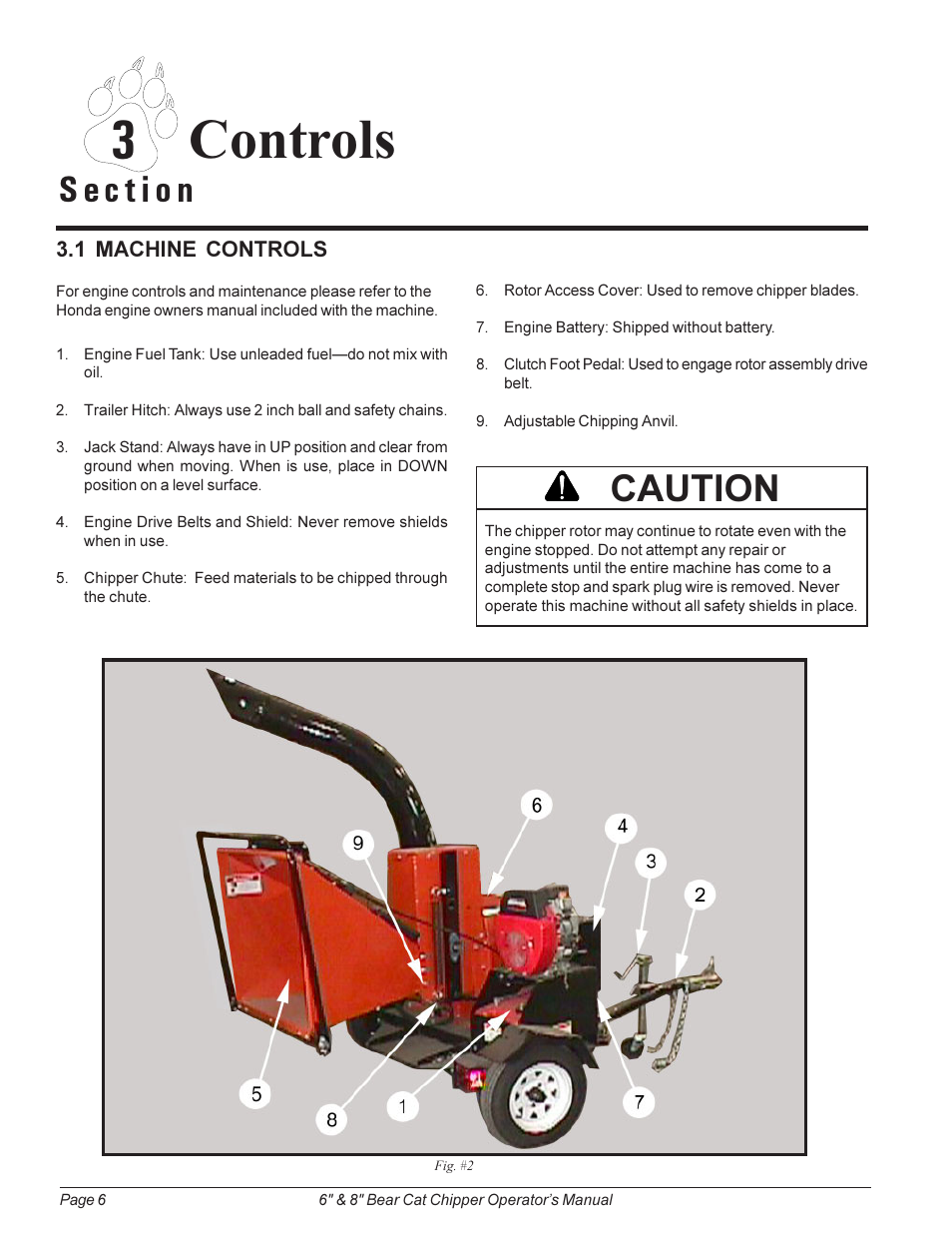 3controls, Caution | Echo 74824 Owners Manual v.2 User Manual | Page 10 / 24