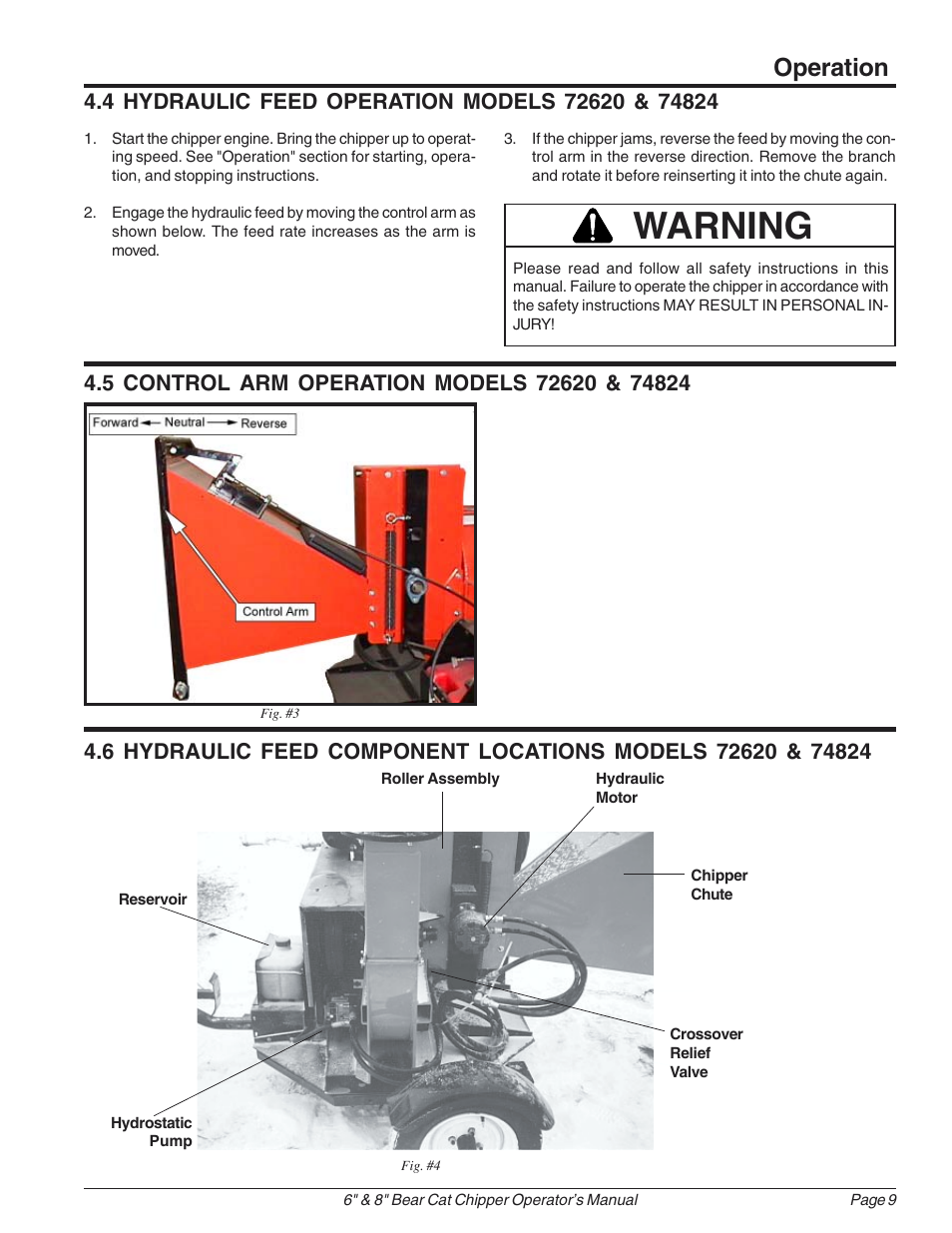 Warning, Operation | Echo 74824 Owners Manual v.1 User Manual | Page 13 / 24