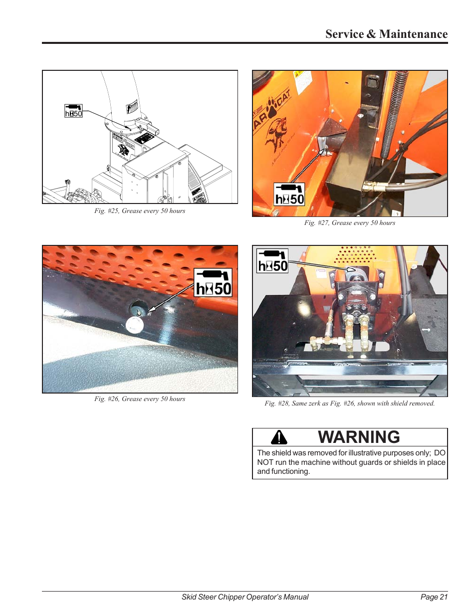 Warning, Service & maintenance | Echo 74500 Owners Manual v.2 User Manual | Page 27 / 32