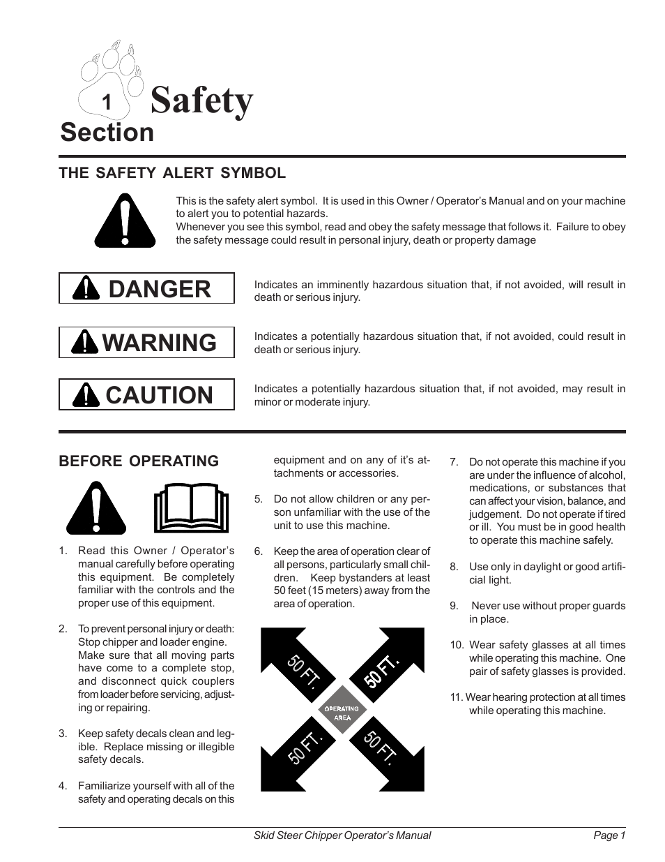 Safety, Danger, Warning | Caution | Echo 74500 Owners Manual v.2 User Manual | Page 7 / 32
