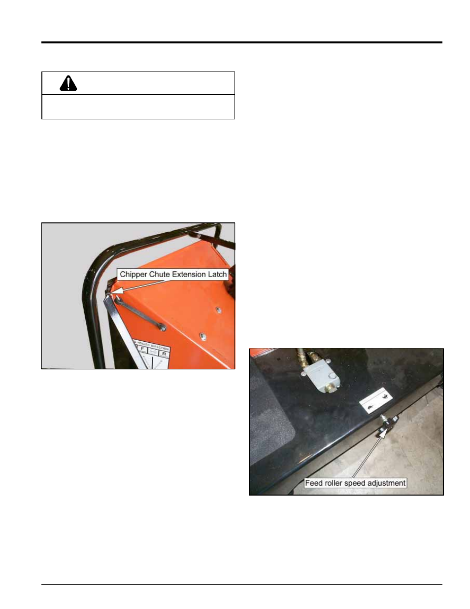 Warning, Operation, Operating the chipper | Echo 74500 Owners Manual v.1 User Manual | Page 17 / 28