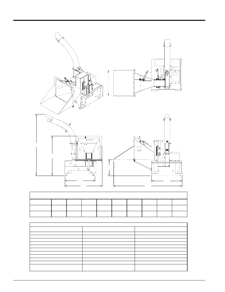 Specifications, Page 20 skid steer chipper operator’s manual | Echo 74500 Owners Manual v.1 User Manual | Page 26 / 28