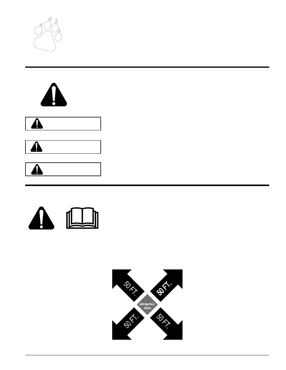Safety, Danger, Warning | Caution | Echo 74500 Owners Manual v.1 User Manual | Page 7 / 28