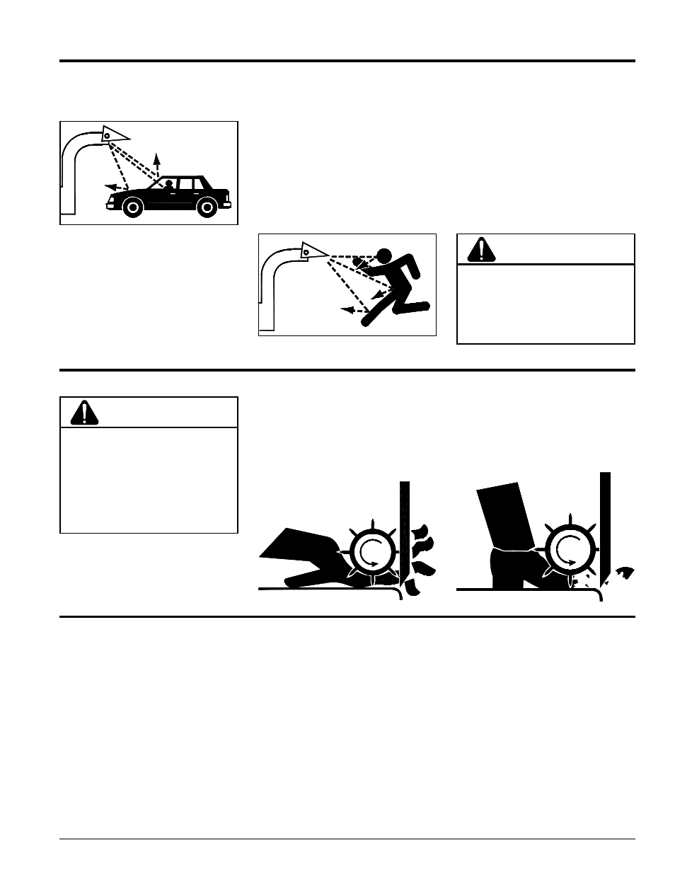 Warning, Safety, Maintenance and storage safety | Feed roller safety | Echo 74500 Owners Manual v.1 User Manual | Page 9 / 28