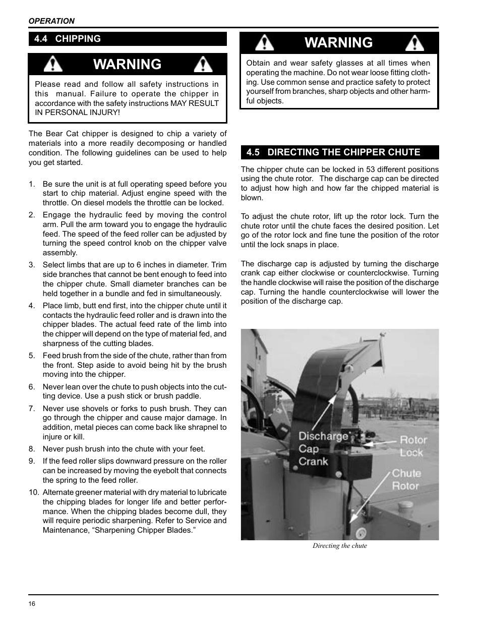 Warning | Echo 74624S Owners Manual v.2 User Manual | Page 18 / 32