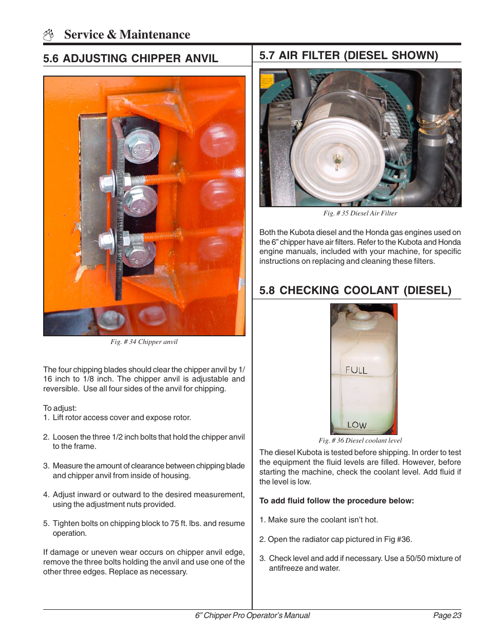 Service & maintenance | Echo 74624S Owners Manual v.1 User Manual | Page 29 / 36