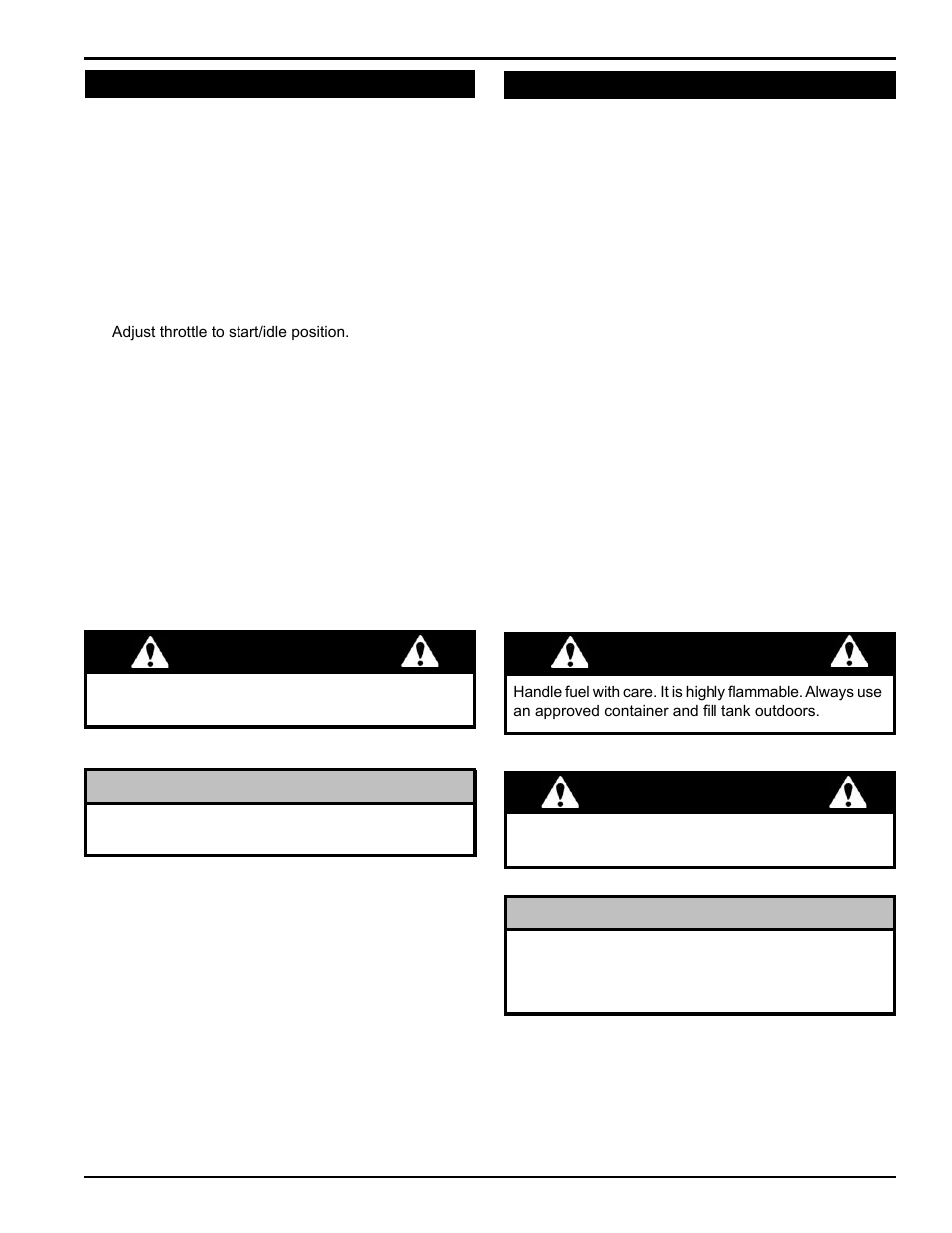 Warning, Warning caution | Echo 74624 Owners Manual v.2 User Manual | Page 17 / 32