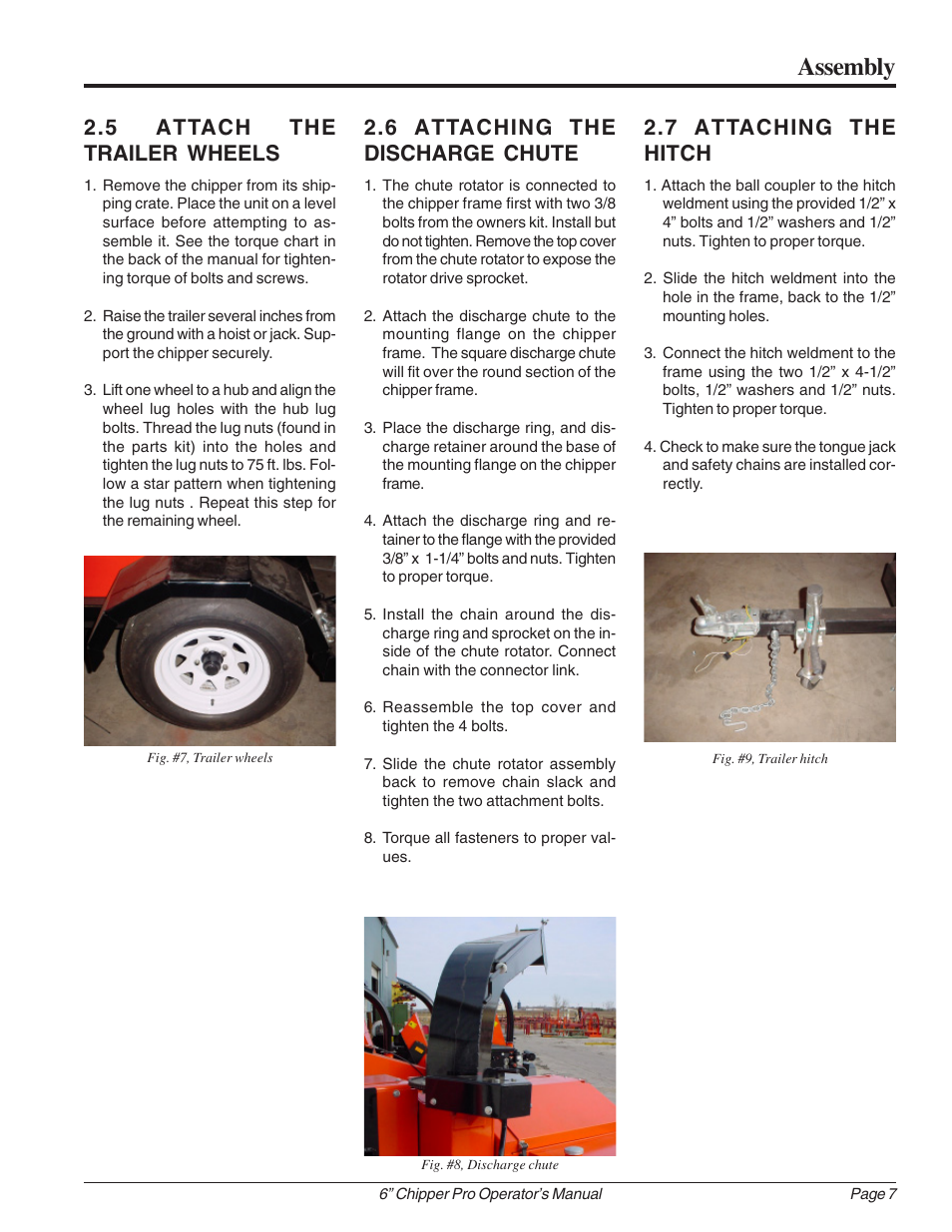 Assembly, 7 attaching the hitch | Echo 74624 Owners Manual v.1 User Manual | Page 13 / 32