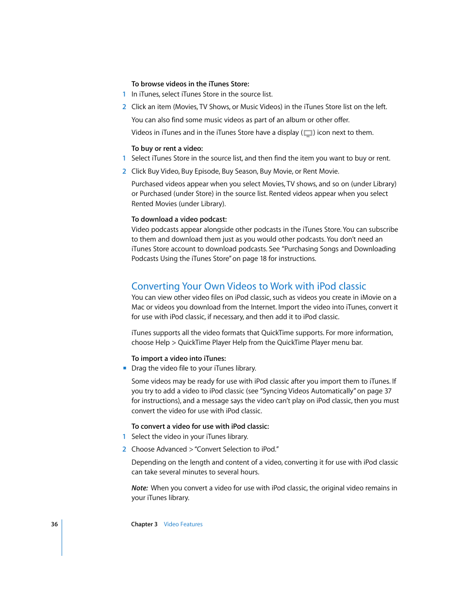 Apple iPod Classic User Manual | Page 36 / 76