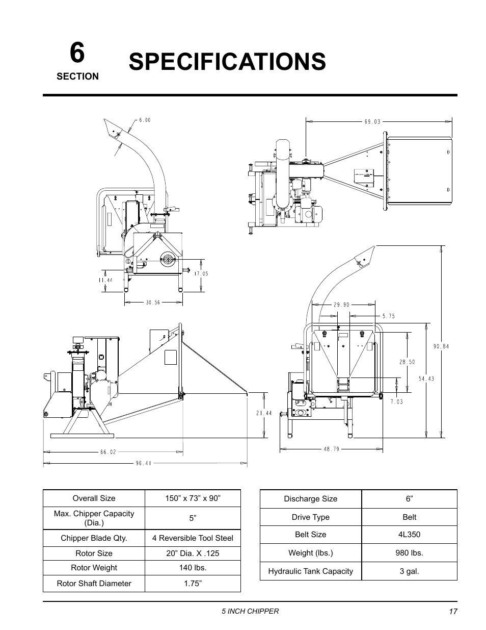 Specifications | Echo 74554 Owners Manual v.3 User Manual | Page 21 / 26