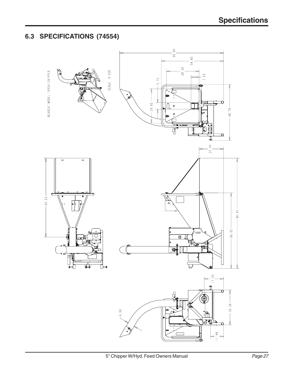 Specifications | Echo 74520 Owners Manual v.2 User Manual | Page 31 / 36