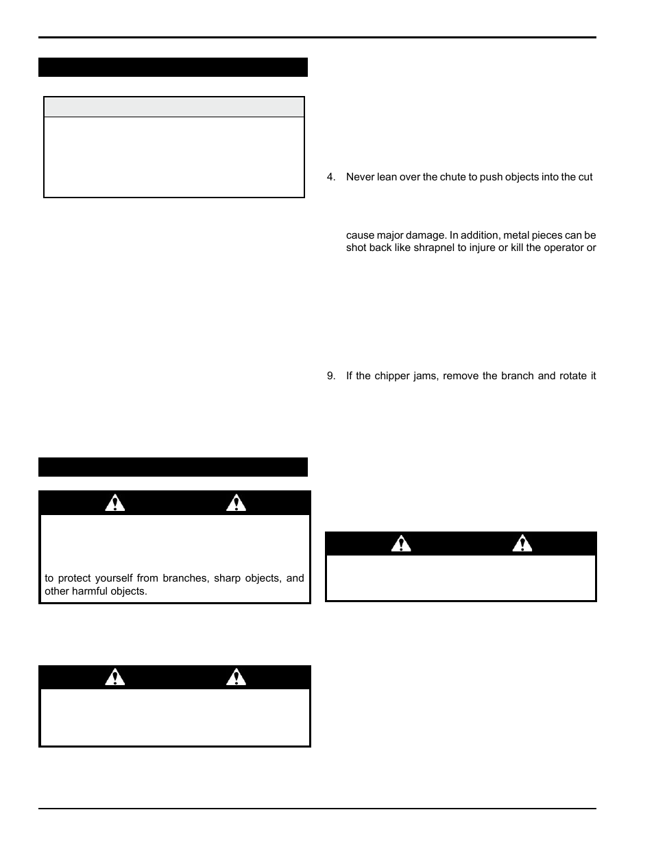 Caution, Warning | Echo 73454 Owners Manual v.3 User Manual | Page 26 / 40