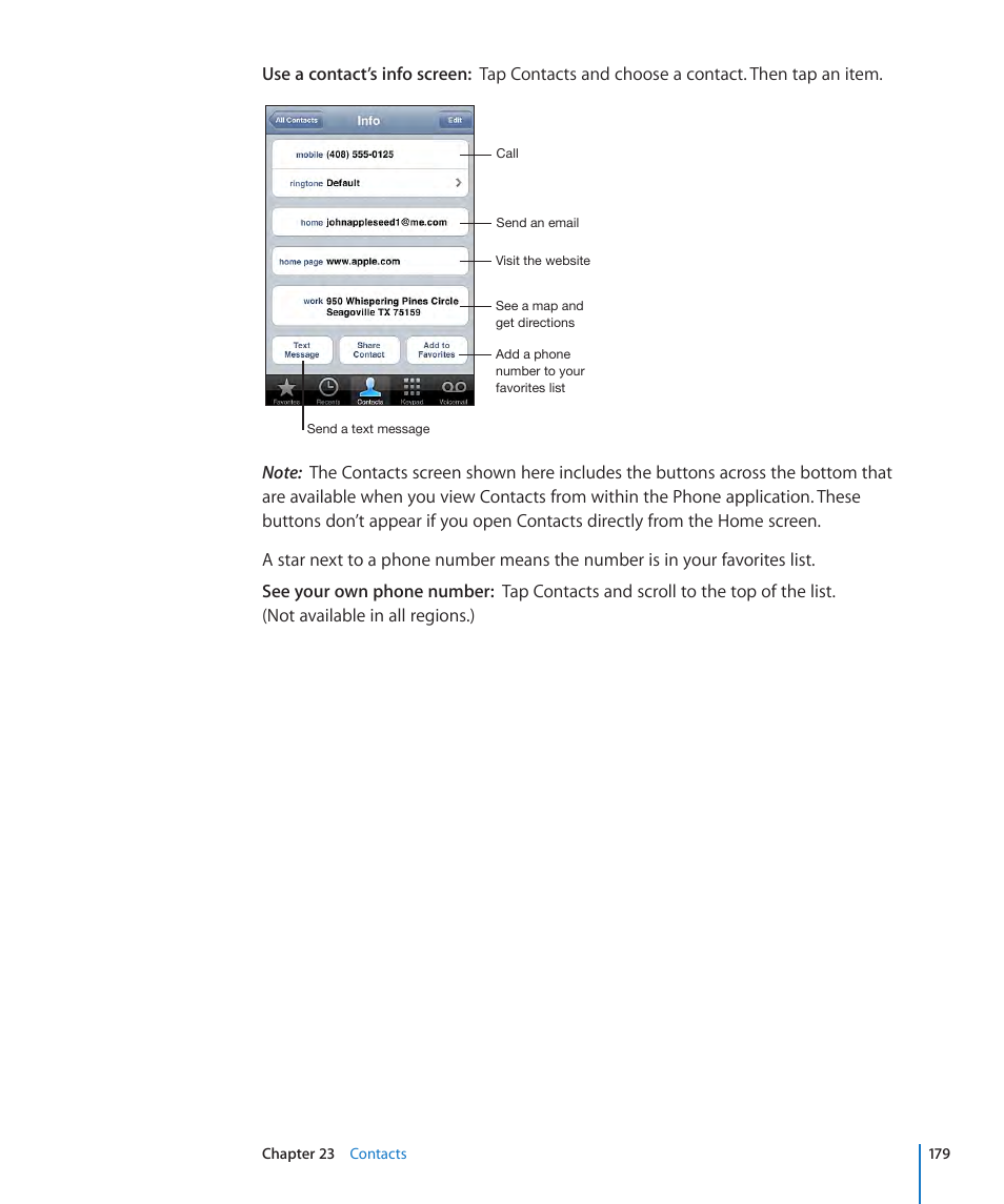 Apple iPhone OS 3.1 User Manual | Page 179 / 217