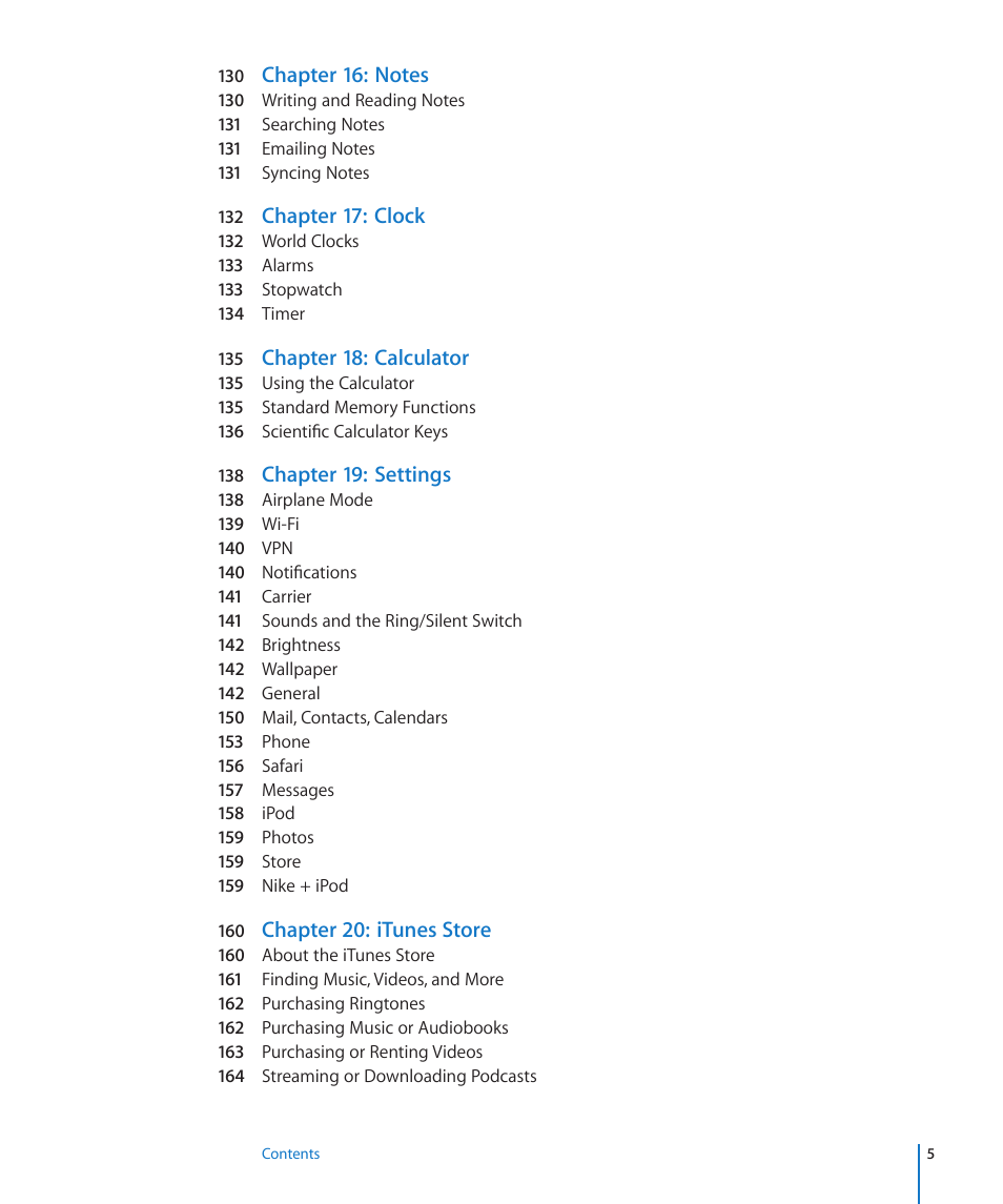 Apple iPhone OS 3.1 User Manual | Page 5 / 217