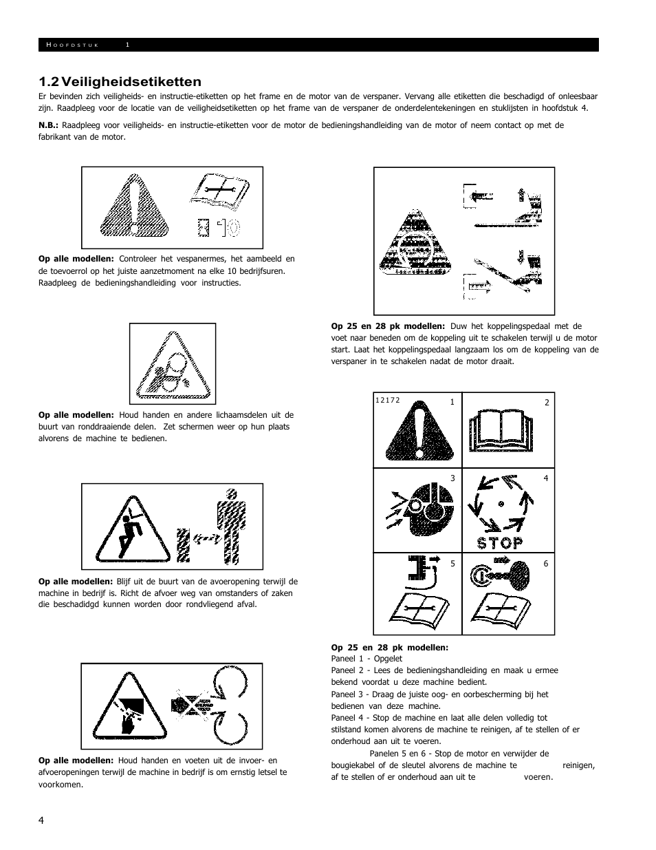 2 veiligheidsetiketten | Echo 72854s User Manual | Page 107 / 206