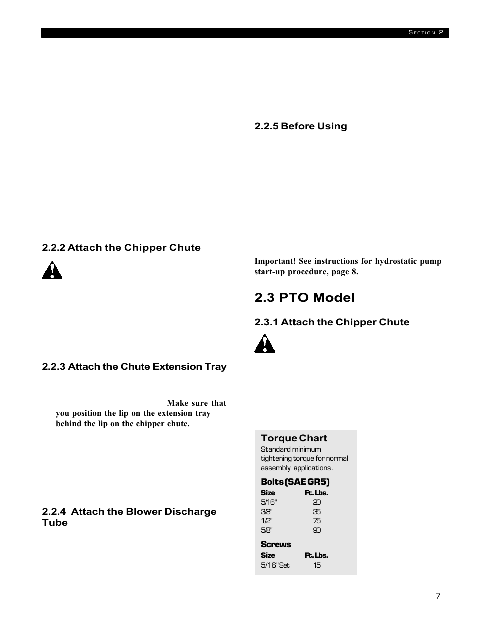 3 pto model | Echo 72854s User Manual | Page 11 / 206