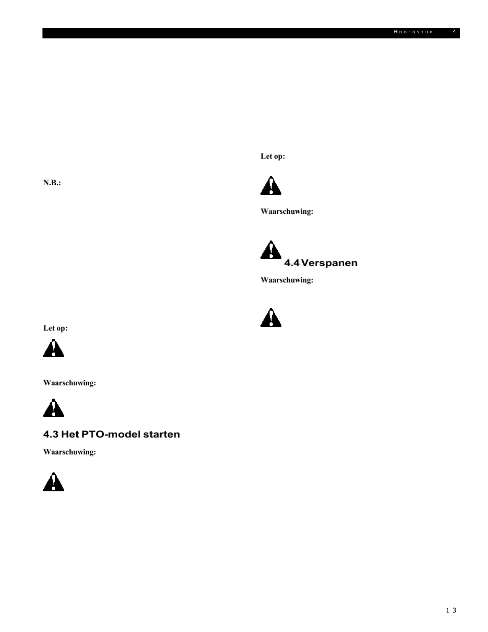 3 het pto-model starten, 4 verspanen | Echo 72854s User Manual | Page 116 / 206