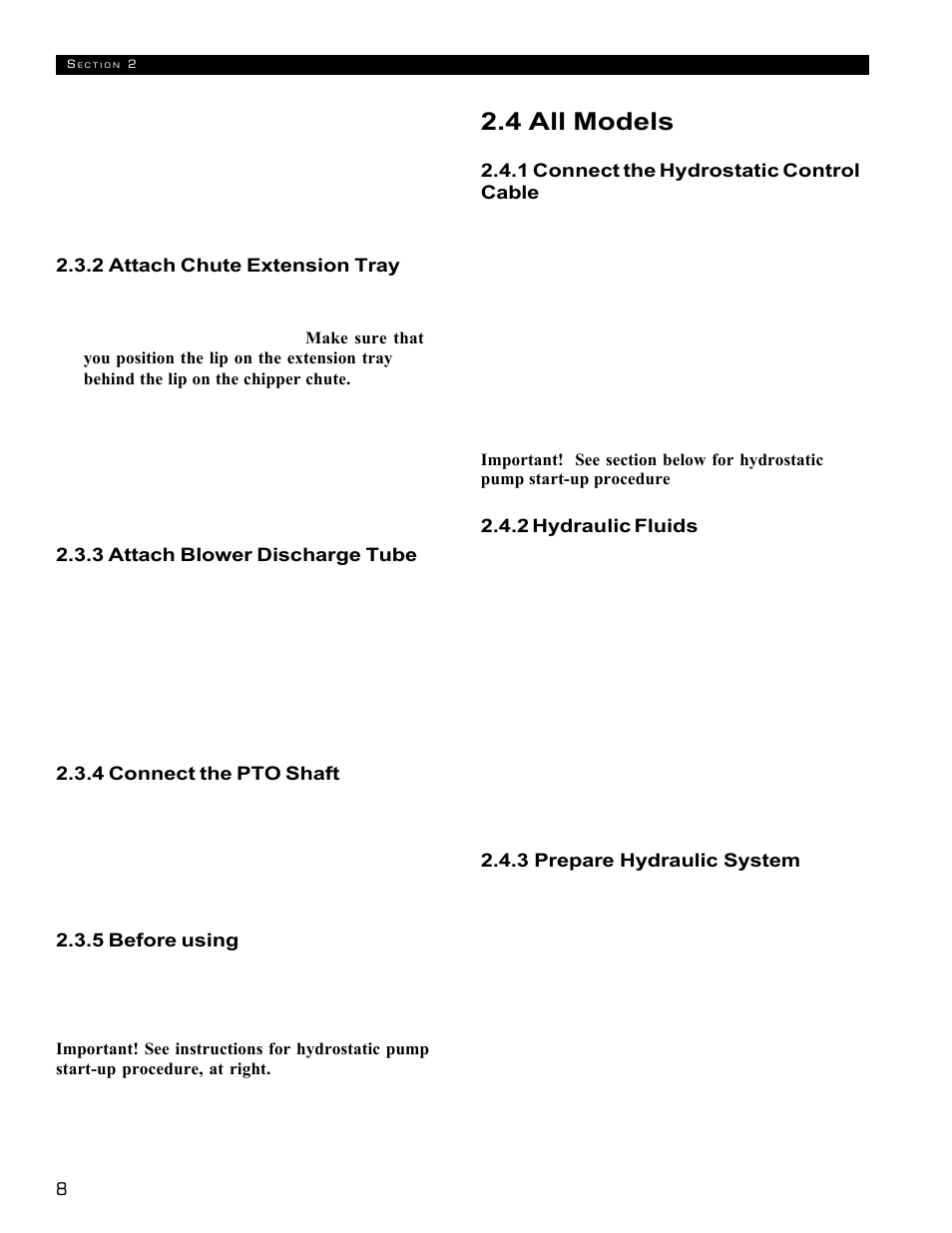4 all models | Echo 72854s User Manual | Page 12 / 206